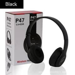 Wireless stereo Headphones black