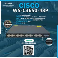 WS-C3650-48P | CISCO | 48 x GIGA POE + | RF