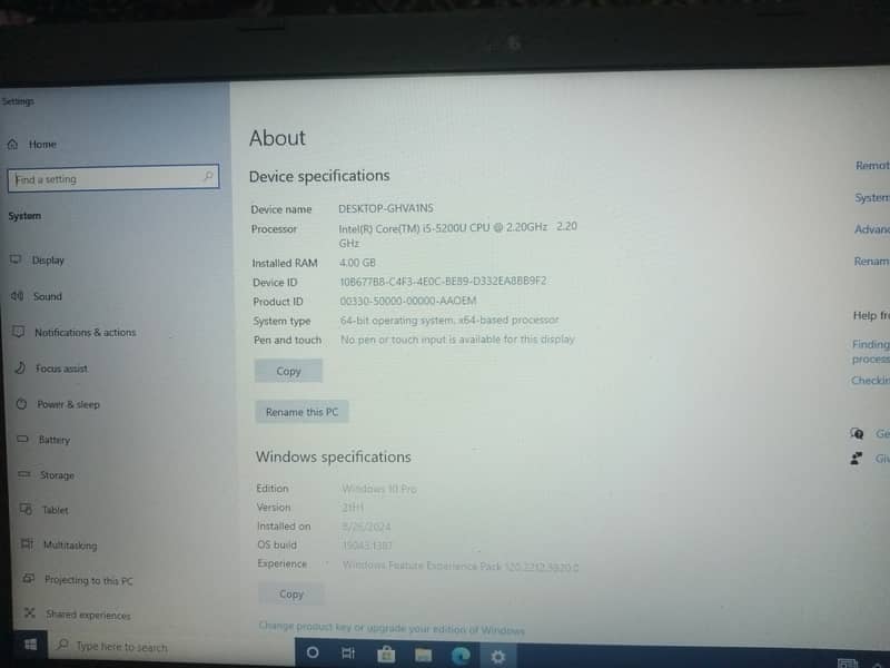 Hp Laptop Core i5 5th Generation 15.5 inch Screen 0