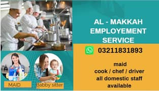 Maids / House Maids / Chef / House Cook / Baby Sitter maid available