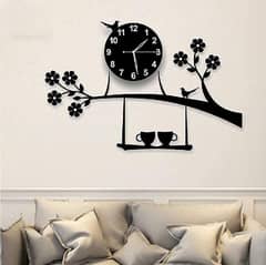 tree design analog wall clock