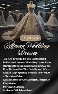 Customised Bridal Dress|Wedding Formal Dress|Partywear Dress