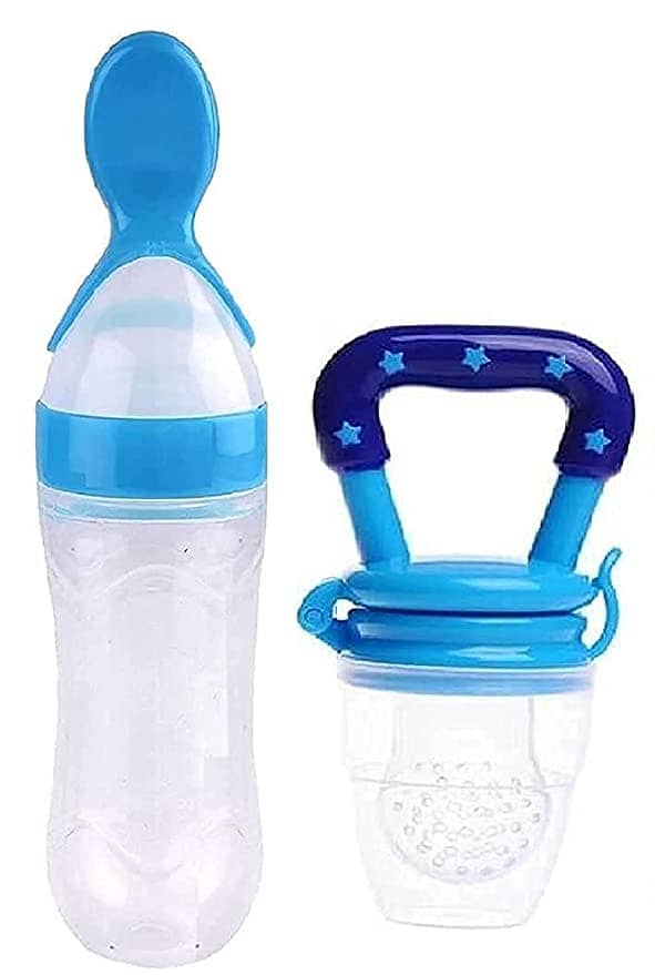 Baby Spoon Feeder Silicone Bottle Feeding With Fruit Pacifier Toddler 1