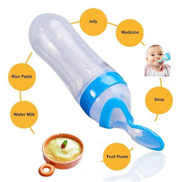 Baby Spoon Feeder Silicone Bottle Feeding With Fruit Pacifier Toddler 2