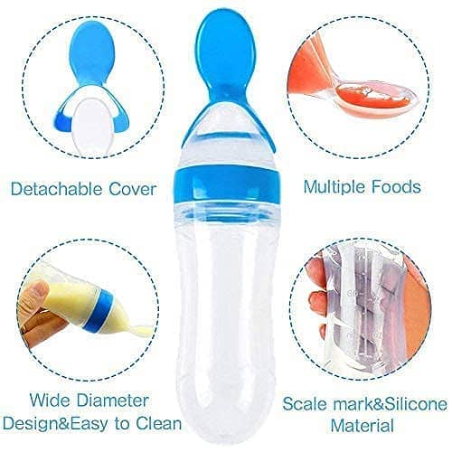 Baby Spoon Feeder Silicone Bottle Feeding With Fruit Pacifier Toddler 3