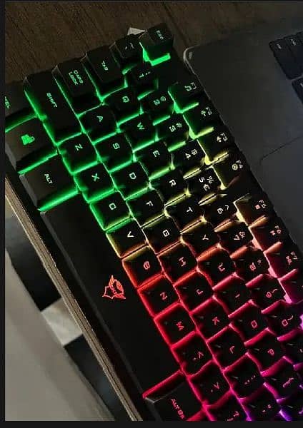 2 IN 1 RGB Membrane Keyboard with 7 Led RGB Mouse 3