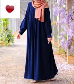 Georgette plain maxi Abaya with stoler