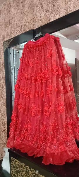 wedding lehnga with cancan 2