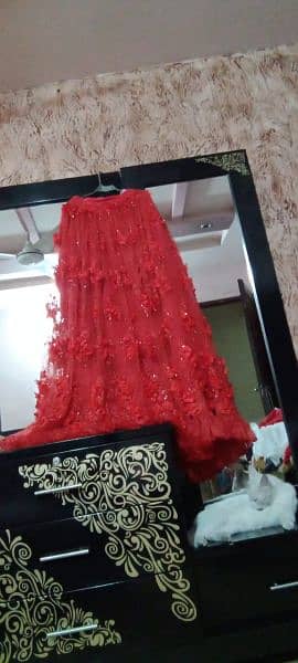 wedding lehnga with cancan 7