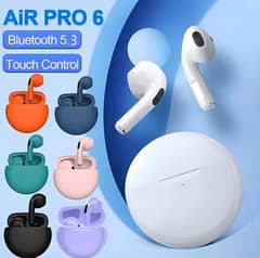 Pro 6 TWS Wireless Bluetooth 5.3 Earbuds with Mic and Charging Case - 0