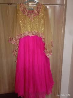 Pink full flare maxi