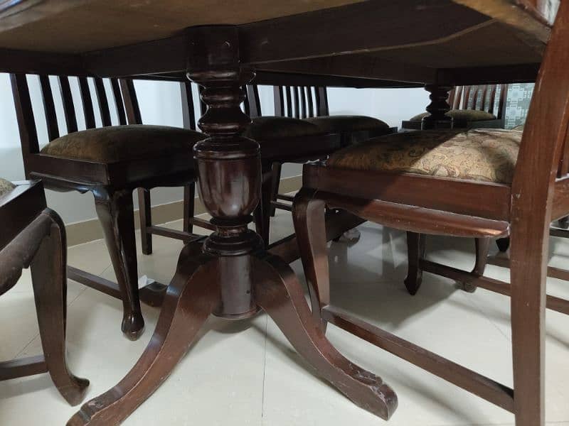 Wooden dinning table with 8 chairs 2