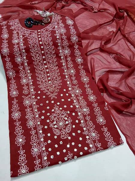 Handmade embroidery suits 3 piece 1