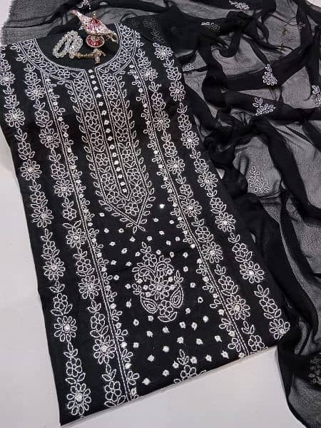 Handmade embroidery suits 3 piece 3