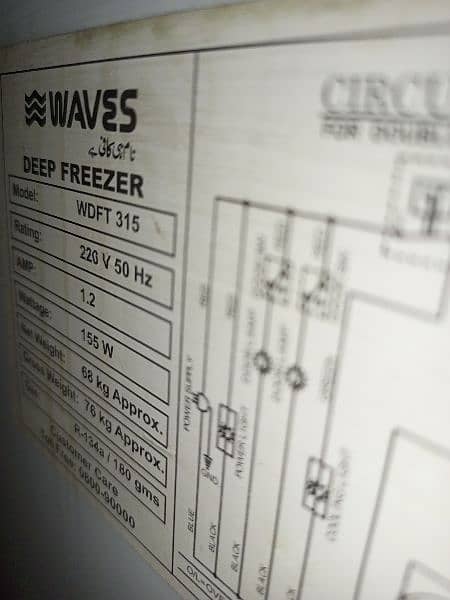 Waves Deep freezer wdft315 condition like new 3 years compresor warnty 2