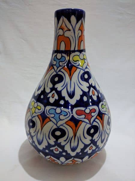 vase blue pottery 4