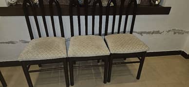 pure keekar wooden dinning 6 chairs for sake in throw away price .