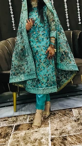 embroided 3 pc dress full embroided dupatta with paltawa 4