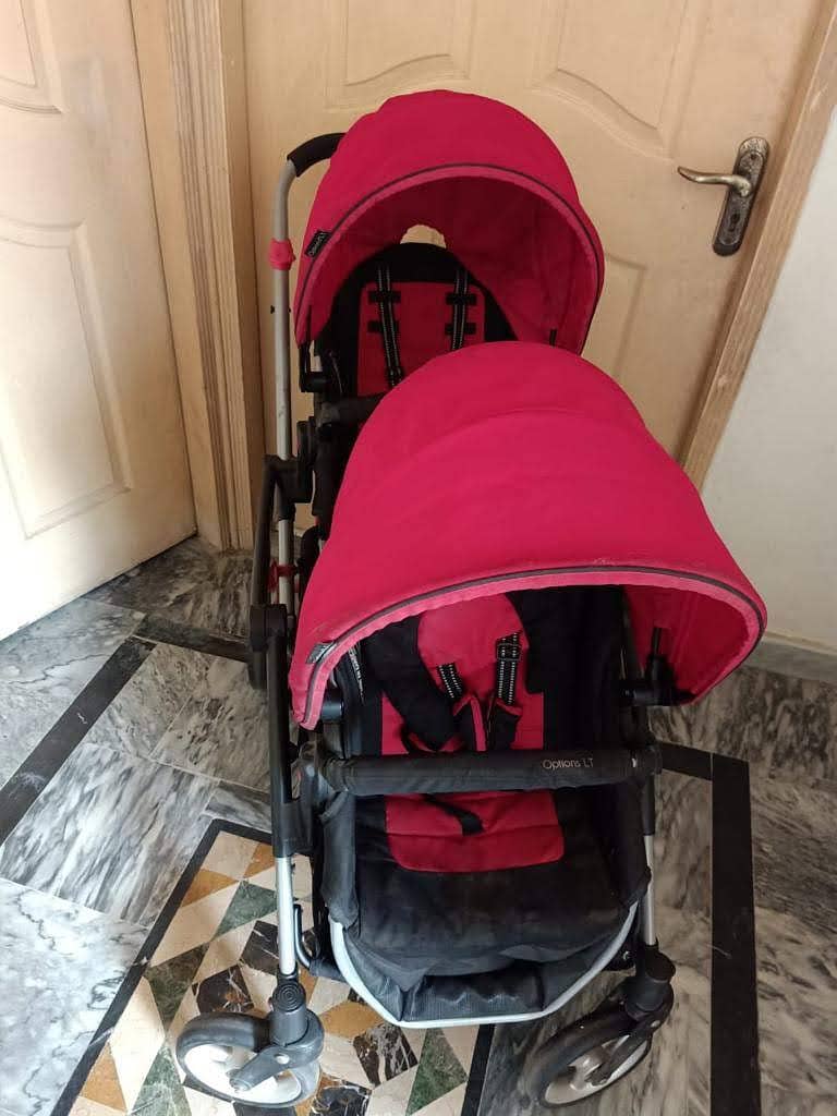 pram for 2 baby sitting seat 1