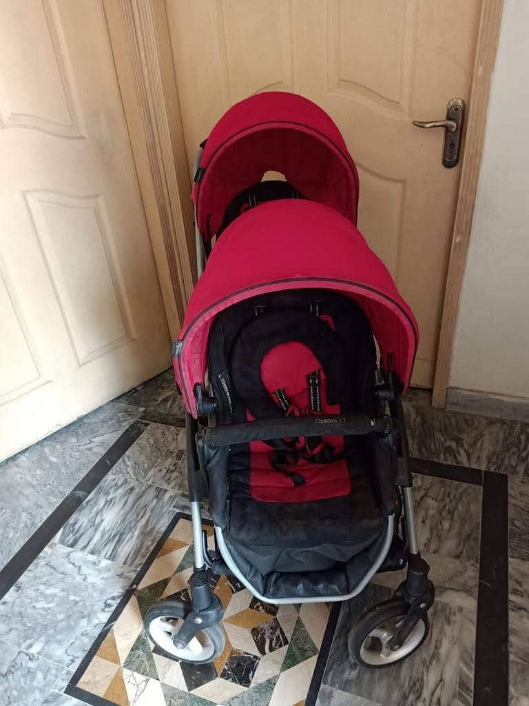 pram for 2 baby sitting seat 2