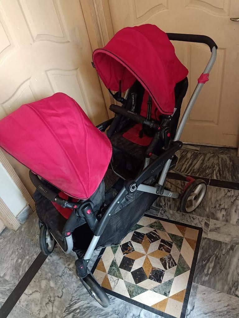 pram for 2 baby sitting seat 4