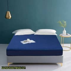 Terry Cotton Double Bed Mattress Cover 0