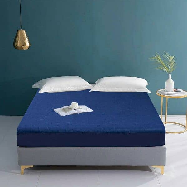 Terry Cotton Double Bed Mattress Cover 2