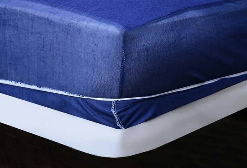 Terry Cotton Double Bed Mattress Cover 3