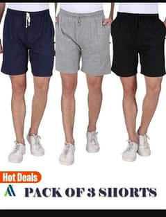 Men's Stitched Shorts' Pack Of 3