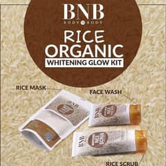 BNB skin whitening rice facial organic glow kit pack of 3