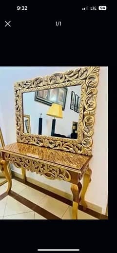 discount on brand new wooden  console and mirror 0