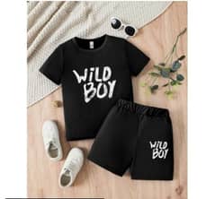 2 PCs polyester printed tracksuit for kids