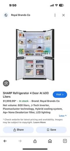 4 door Sharp Refrigerator