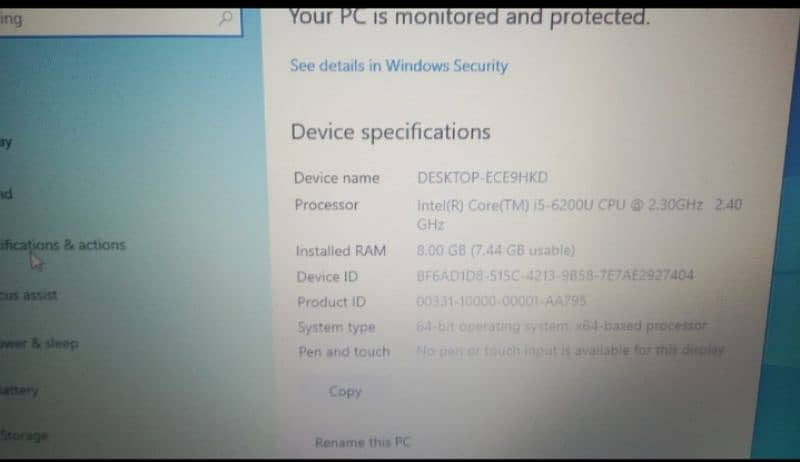 Lenovo L 460 i5/6th generation/8gb/256  SSD 4