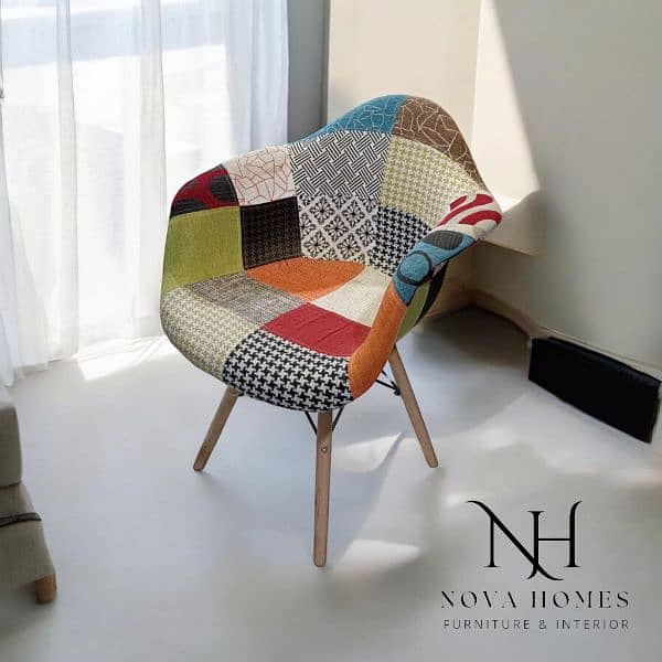 Multicolour fabric chair 0