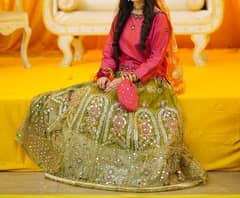 Mehndi Lehnga | Mehndi dress | formal Mehndi dress