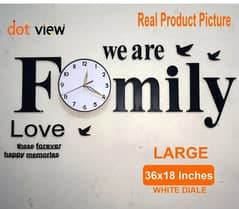 We Are Family wooden 3D DIY Wall Clock