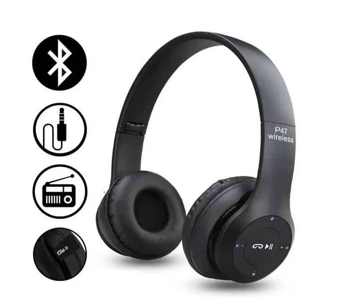 P7 wireless Headphone, In Black 0