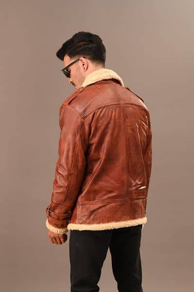 sheep leather jacket UK fur style for men 2