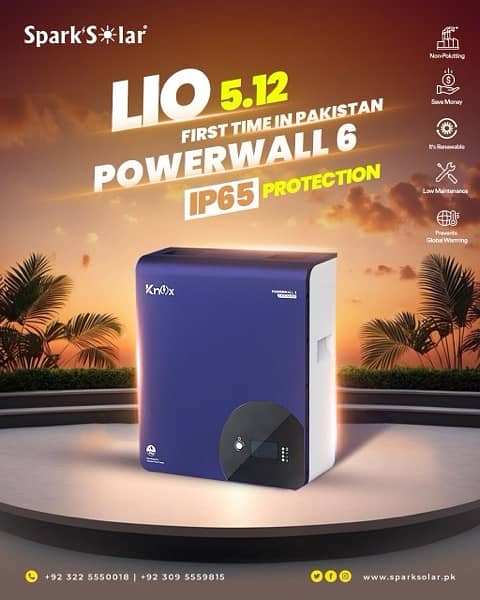 Knox IP65 Lithium Battery Bank 100ah 51.2v Power-wall-6 1.5C 5Years Wa 2