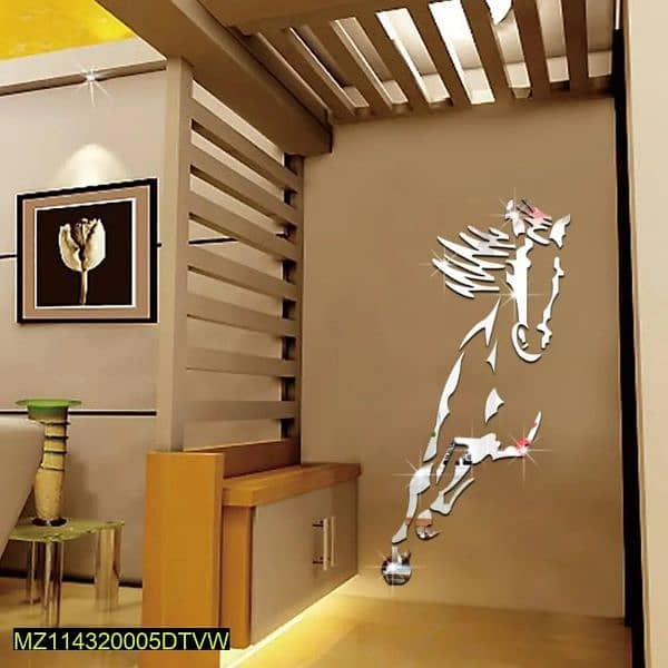 DIY horse design Acrylic Mirror wall sticker-large 0