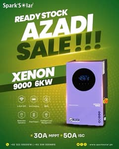 KNOX XENON-9000 6KW IP65 Hybrid Solar Inverter isc 50A MPPTs Dual wifi