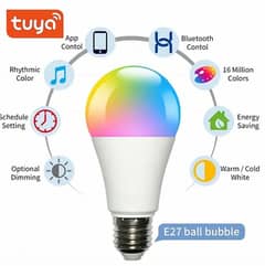 LED RGB TUYA SMART BLUETOOTH BULB WITH 16M COLOURS COOL AND WARM WHITE 0