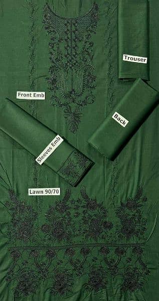 New Lawn Embroidered lawn suit 1