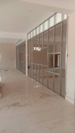 gypsum board cement board partition