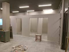 gypsum board cement board partition