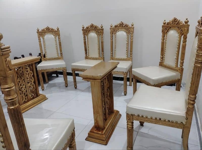 Royal kings Style Gold dinning set 8 chairs 2