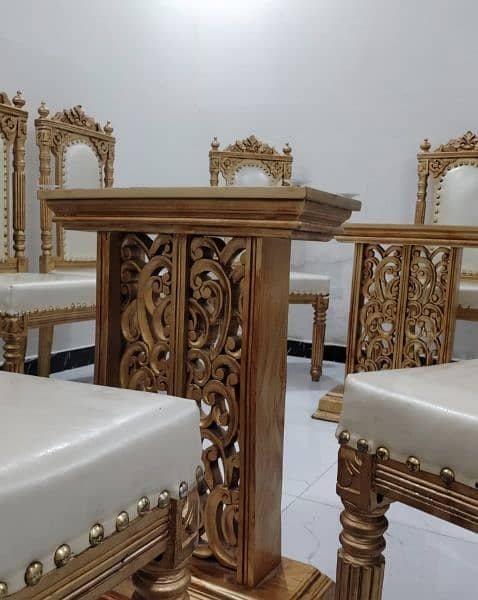 Royal kings Style Gold dinning set 8 chairs 3