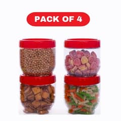 Pack of 8 Masala Jars Mini Transparent Spices Jars Multi-purpose