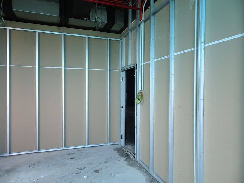 dry wall partition gypsum board & Glass partition 1